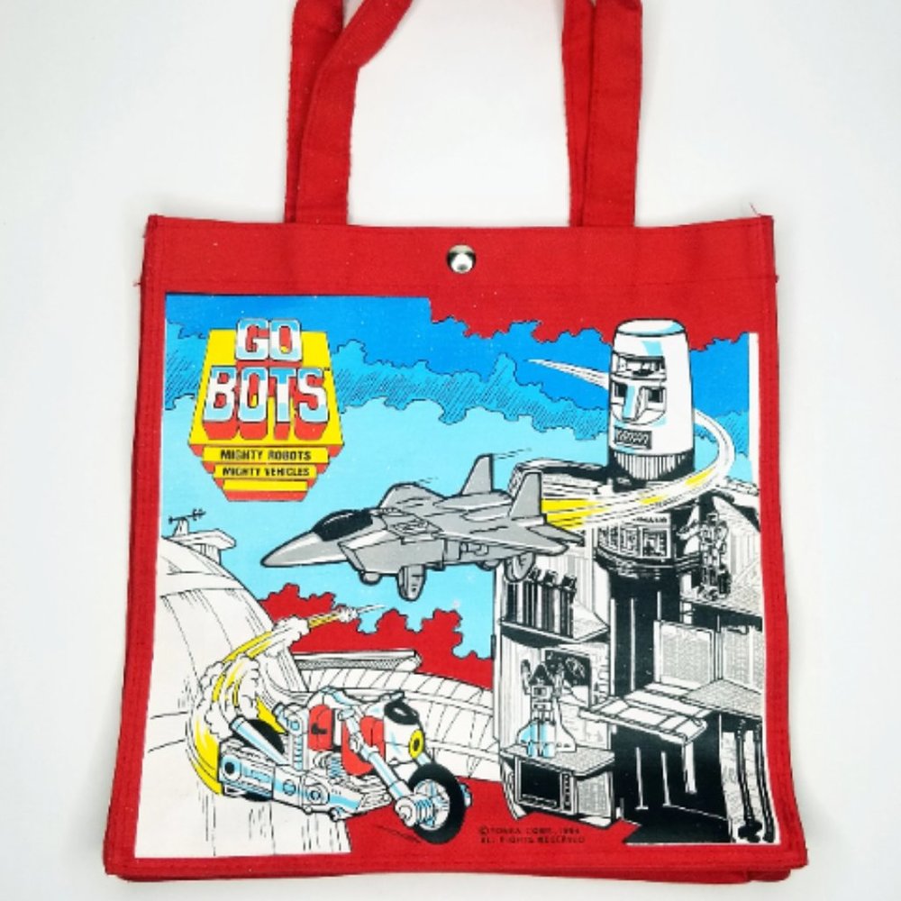 Rare 1984 Vintage Tonka Go Bots Tote Bag Canvas 80s Kid Nostalgia